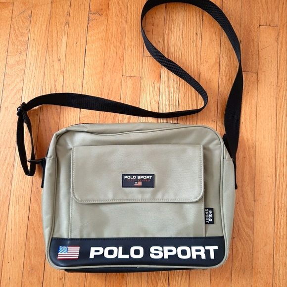 Vintage Polo Sport Messenger Bag 